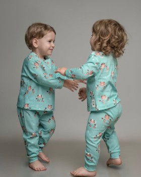 ست بلوز شلوار راحتی نوزادی طرح تدی مناسب شش ماه تا دو سال