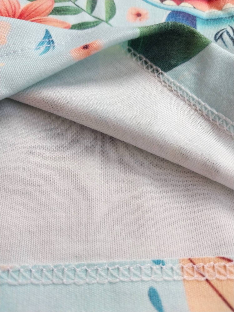 ست بلوز شلوار راحتی بچگانه طرح استیچ مناسب 1/5 تا 8 سال